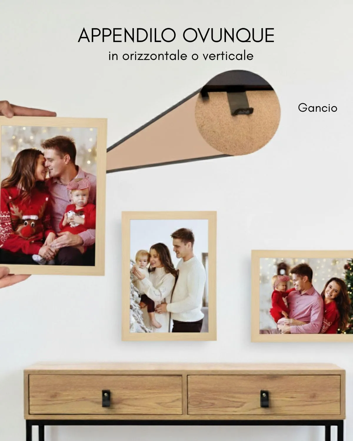 NOOGUI Cornice 30x40 Legno Naturale Parte Frontale Antiriflesso - immagine 6