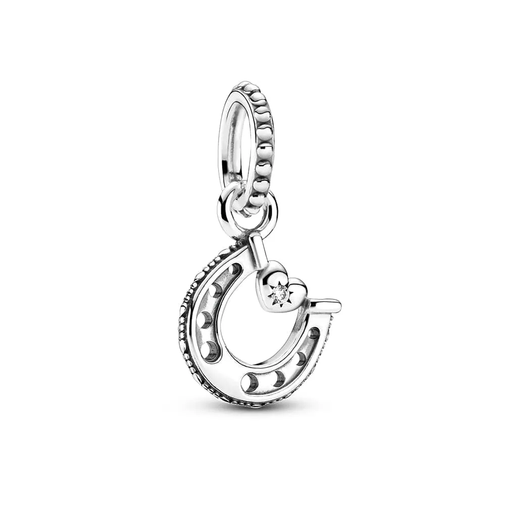 Pandora Passions Ciondolo Ferro di Cavallo e Cuore in Argento Sterling e Zirconia Cubica Trasparente - immagine 1