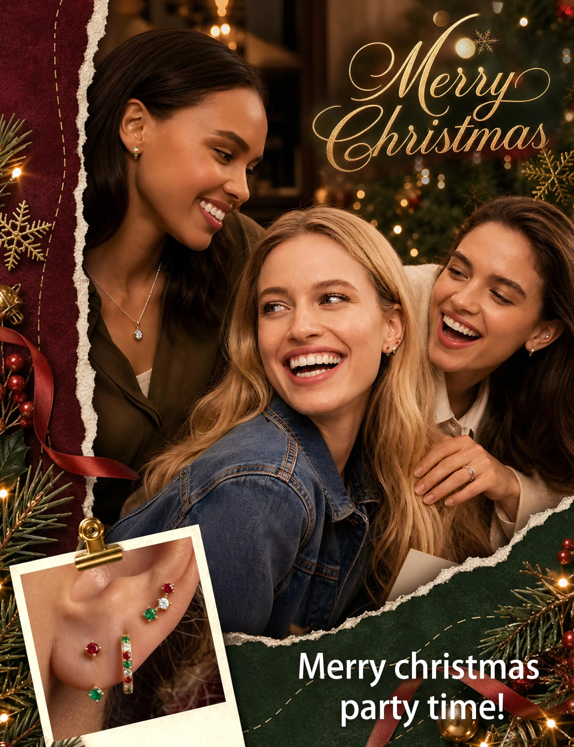 Morfetto Set di 3 Paia di Orecchini in Argento 925 Placcato Oro 14K, Orecchini a Bottone e Huggie Hoop, Oro11 - immagine 5