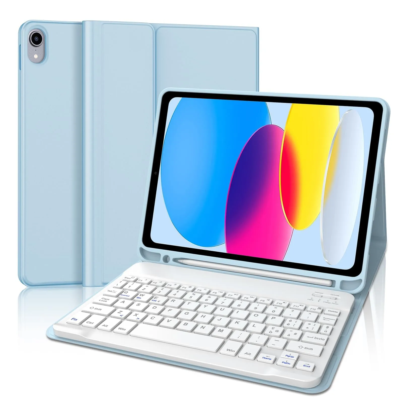 IVEOPPE Tastiera e Custodia per iPad 11 Generazione 11" (2025) e 10 Generazione 10.9" (2022) A16 - immagine 1