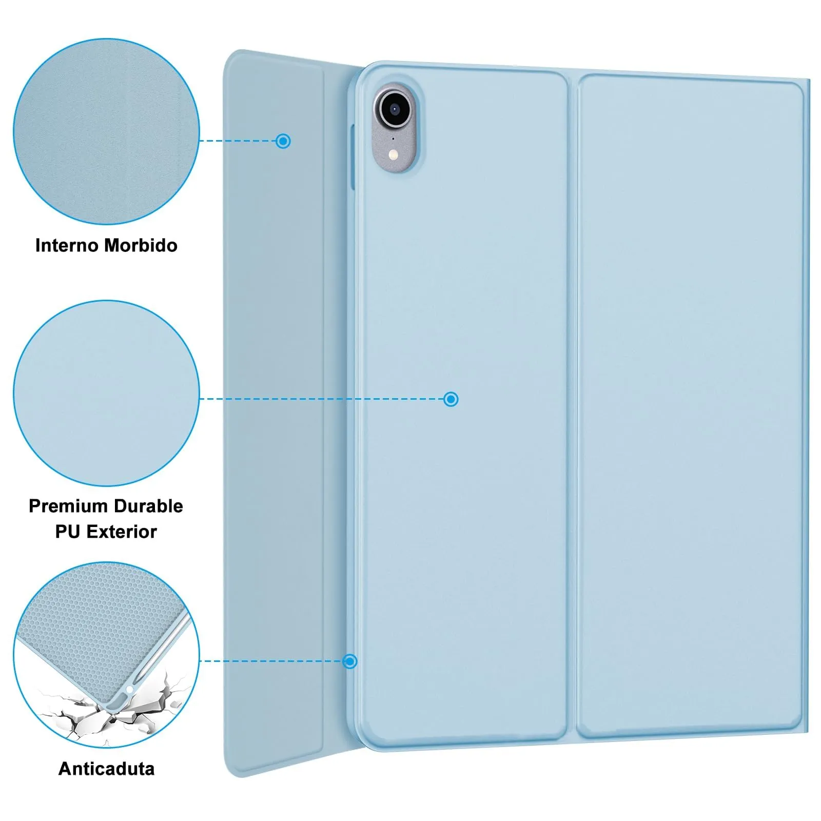 IVEOPPE Tastiera e Custodia per iPad 11 Generazione 11" (2025) e 10 Generazione 10.9" (2022) A16 - immagine 6