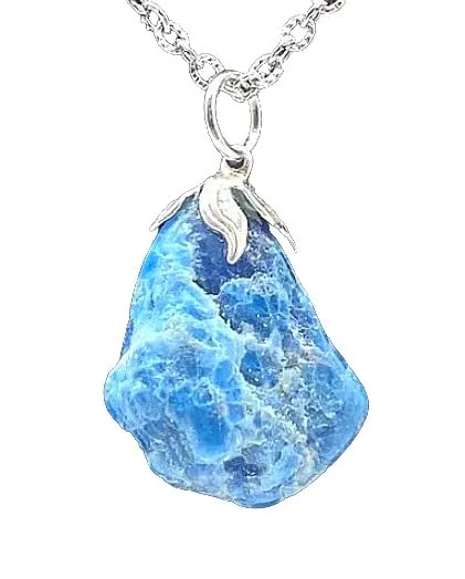 TENET Collana Pendente Ciondolo Apatite Grezza - immagine 1