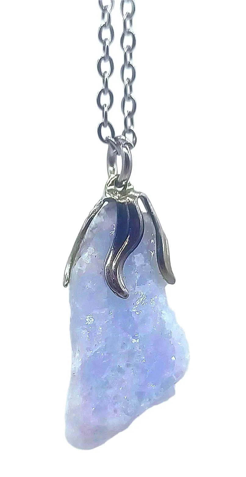 TENET Ciondolo collana in Calcite Blu Grezza, gioielli artigianali handmade - immagine 1