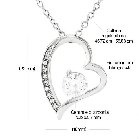 NONNA PROFESSIONISTA Collana Donna Mamma Amore Finitura Argento con Zirconia e Cofanetto con Dedica - immagine 6