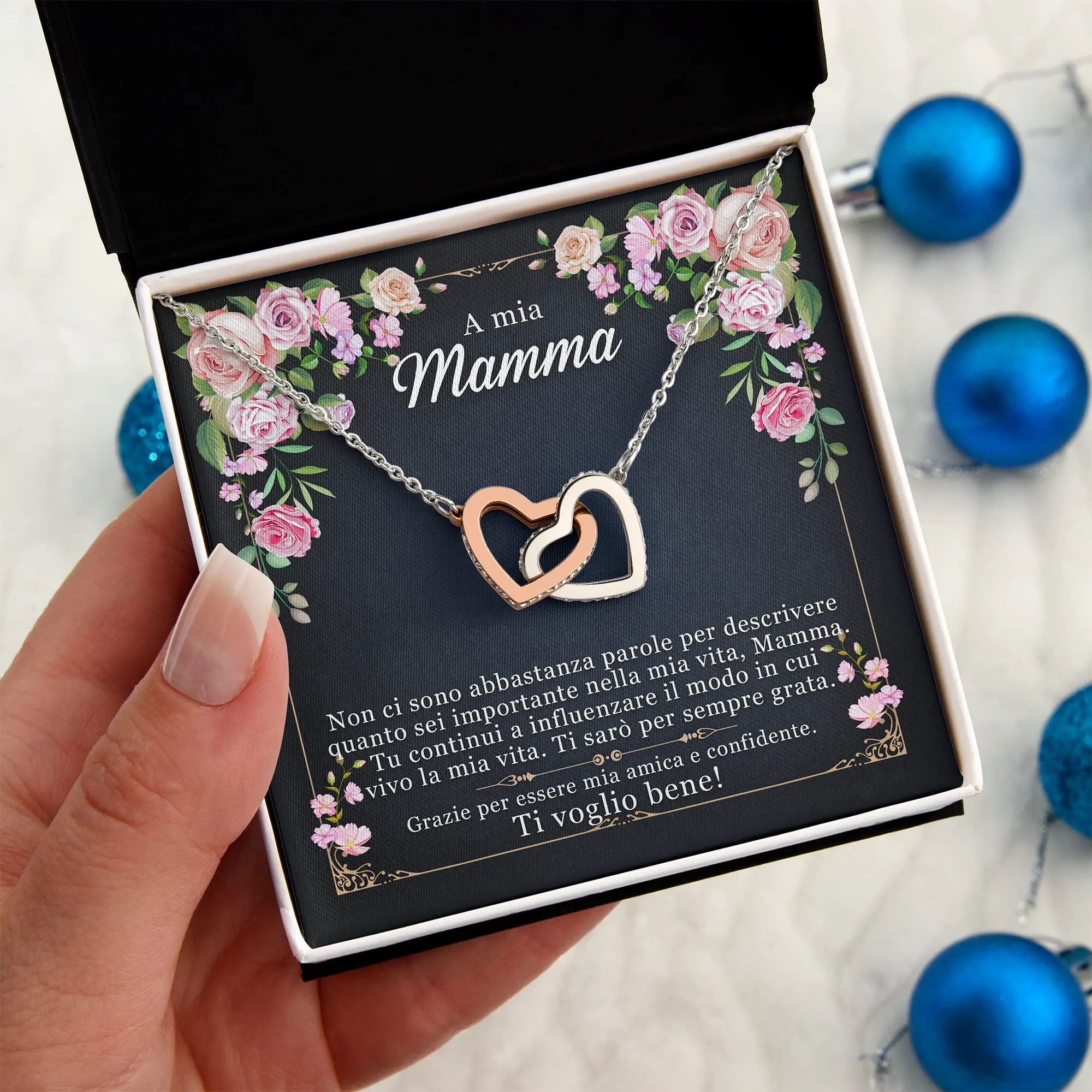 NONNA PROFESSIONISTA Collana Donna Mamma Amore Finitura Argento con Zirconia e Cofanetto con Dedica - immagine 2