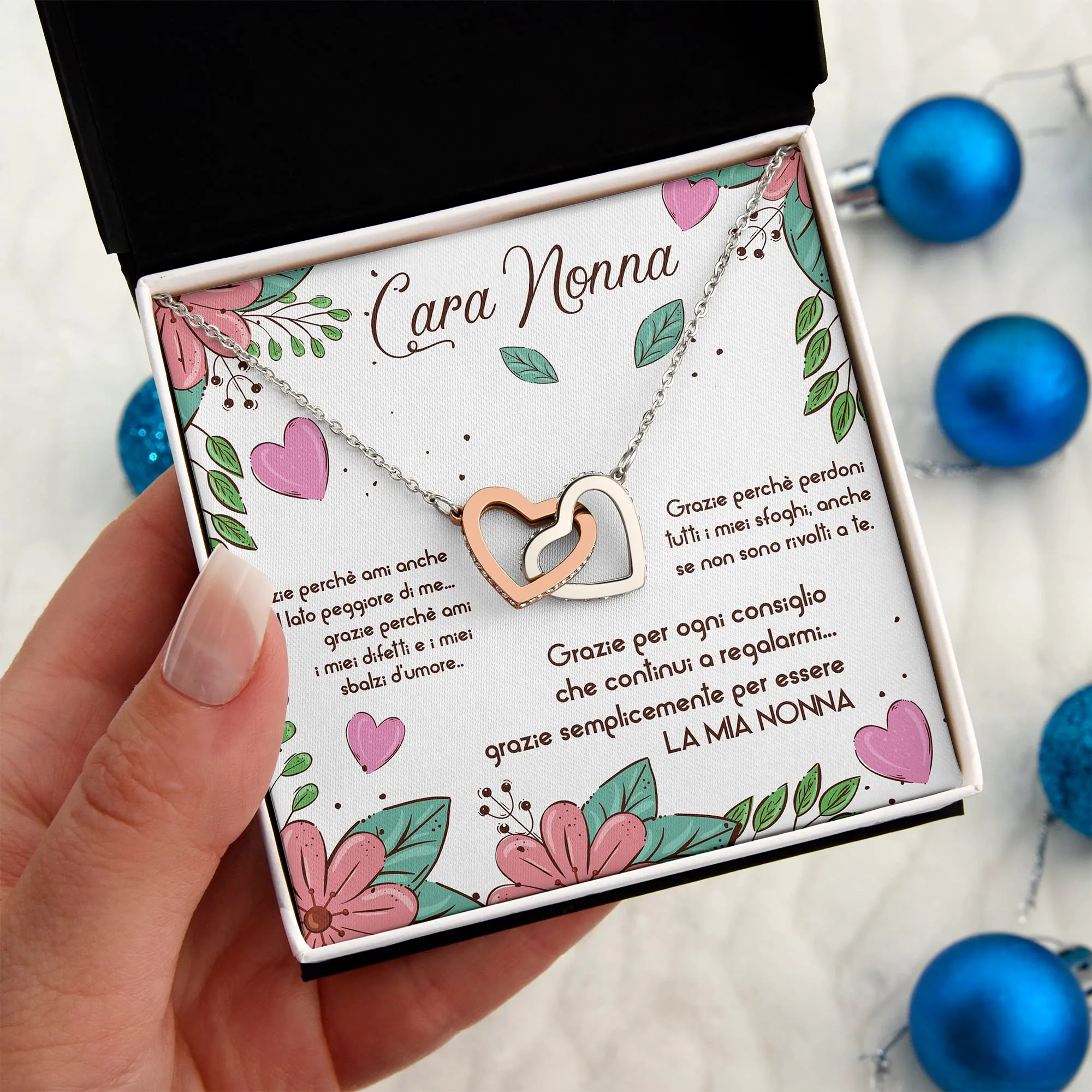 Nonna Professionista Collana Donna Nonna Amore Finitura Argento con Cofanetto e Dedica - immagine 2
