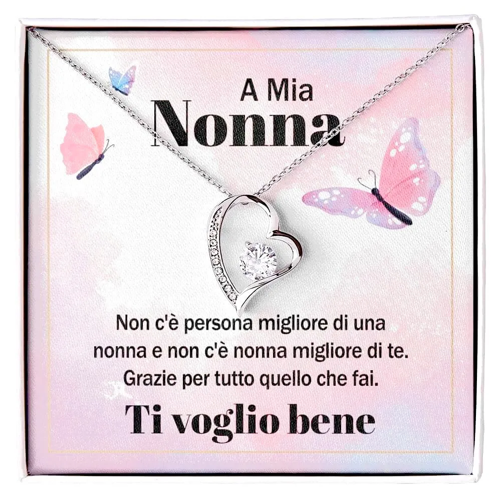 Nonna Professionista Collana Donna Nonna Amore Argento con Cofanetto e Dedica - immagine 1