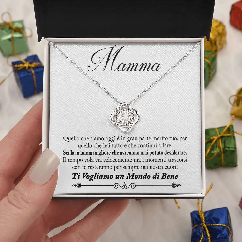 Nonna Professionista Collana Donna Mamma Amore Finitura in Oro Bianco 14k con Zirconia e Cofanetto Dedica - immagine 2