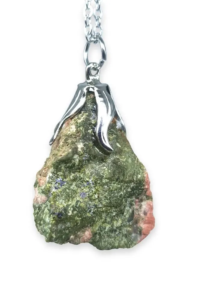 TENET Ciondolo Pendente collana in Unakite Grezza - immagine 1