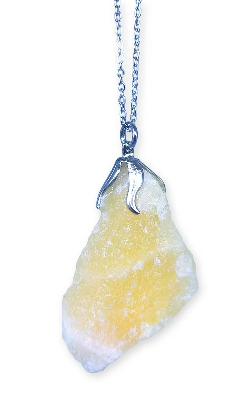 TENET Ciondolo Collana in Calcite Arancio Grezza - immagine 1