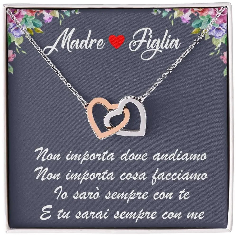 NONNA PROFESSIONISTA Collana Madre e Figlia Amore Finitura in Argento con Cofanetto e Dedica - immagine 1