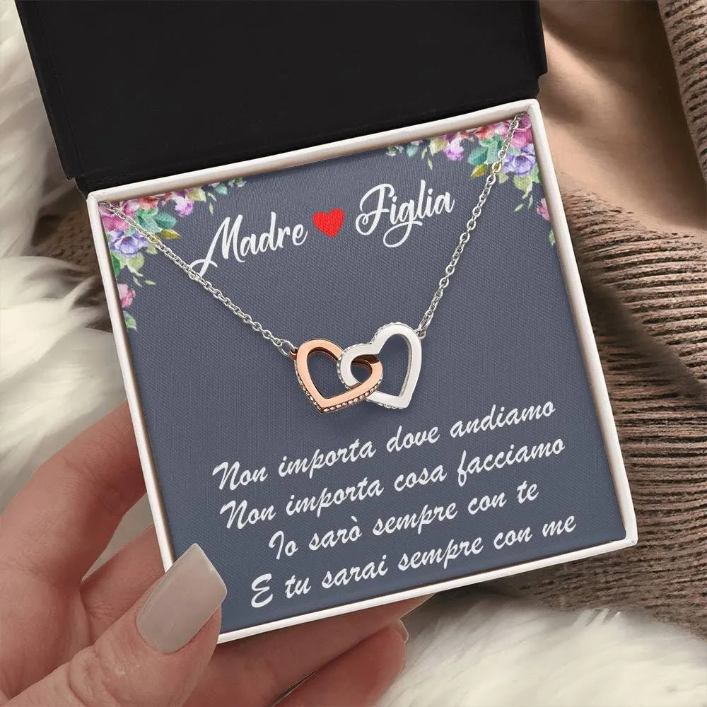 NONNA PROFESSIONISTA Collana Madre e Figlia Amore Finitura in Argento con Cofanetto e Dedica - immagine 2