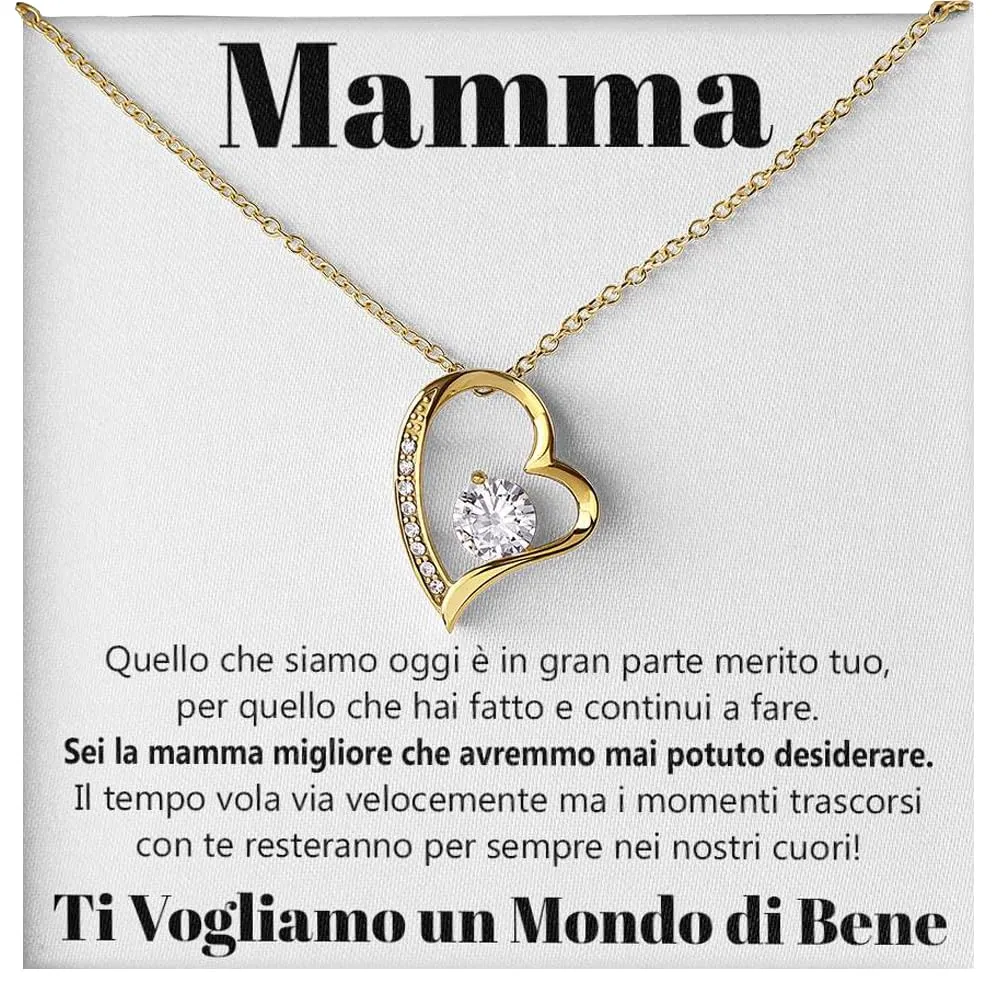 NONNA PROFESSIONISTA Collana Donna Mamma Cuore Finitura in Oro con Cofanetto e Dedica - immagine 1