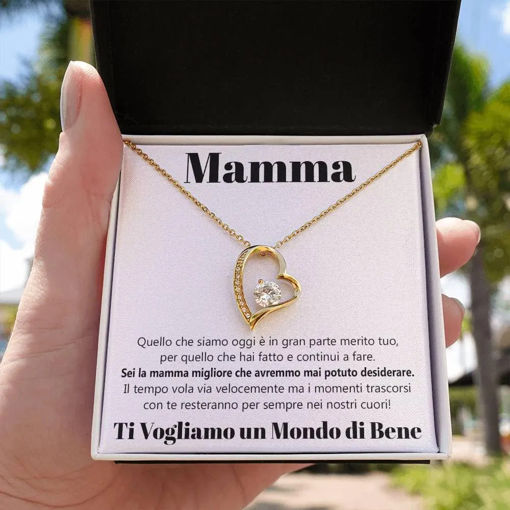 NONNA PROFESSIONISTA Collana Donna Mamma Cuore Finitura in Oro con Cofanetto e Dedica - immagine 2