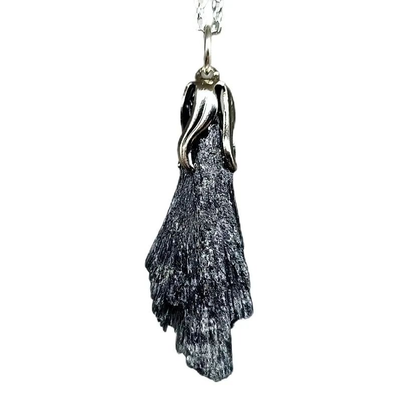 TENET Ciondolo Collana in Reticite Grezza con Catenina in Acciaio Inossidabile - immagine 1