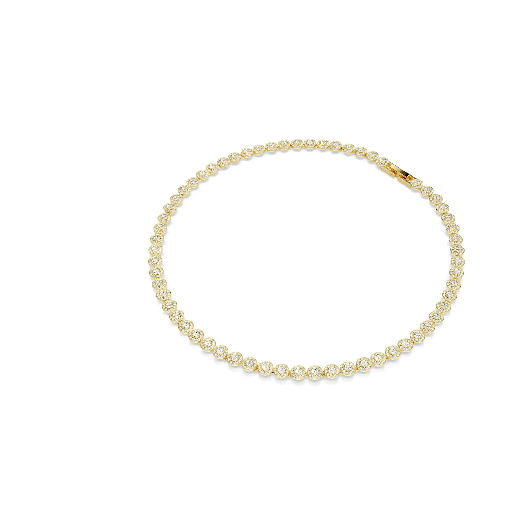 Swarovski Una Angelic Set Collana e Bracciale Tennis, Cristalli Bianchi, Placcatura in Tonalità Oro - immagine 2