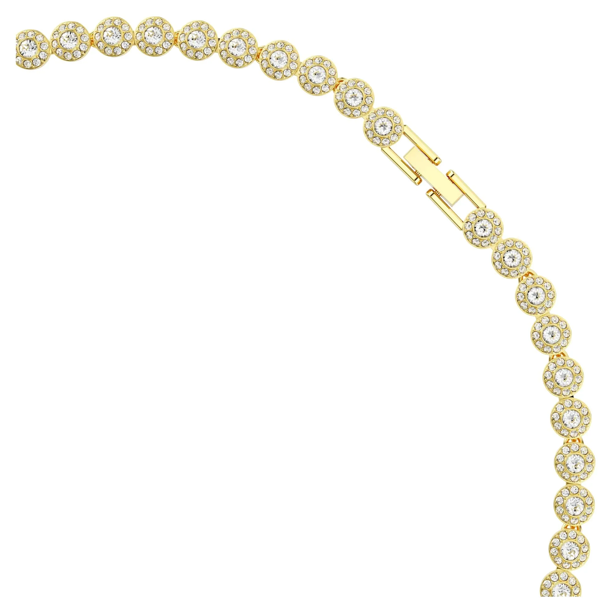 Swarovski Una Angelic Set Collana e Bracciale Tennis, Cristalli Bianchi, Placcatura in Tonalità Oro - immagine 3