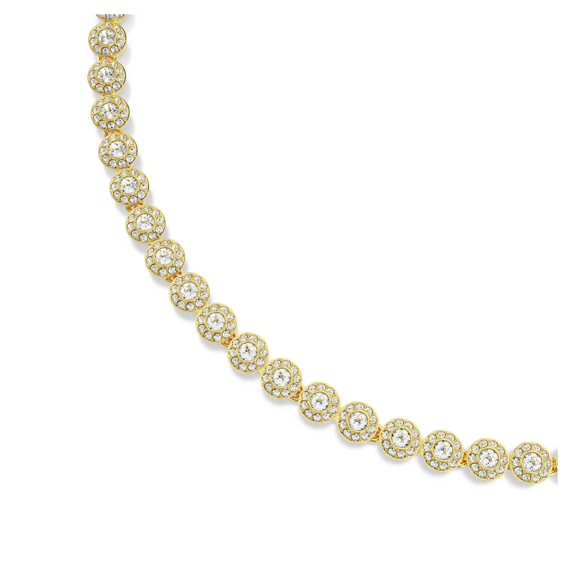 Swarovski Una Angelic Set Collana e Bracciale Tennis, Cristalli Bianchi, Placcatura in Tonalità Oro - immagine 4