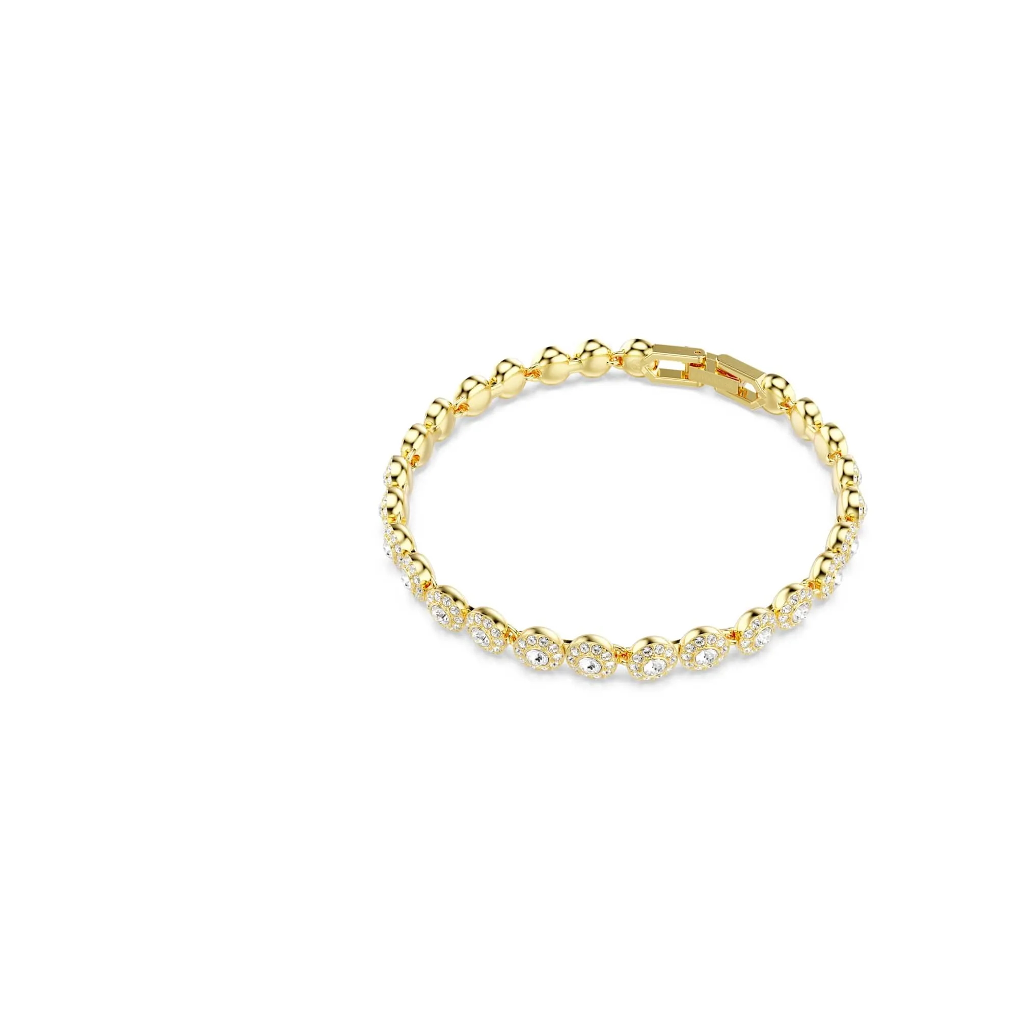 Swarovski Una Angelic Set Collana e Bracciale Tennis, Cristalli Bianchi, Placcatura in Tonalità Oro - immagine 5