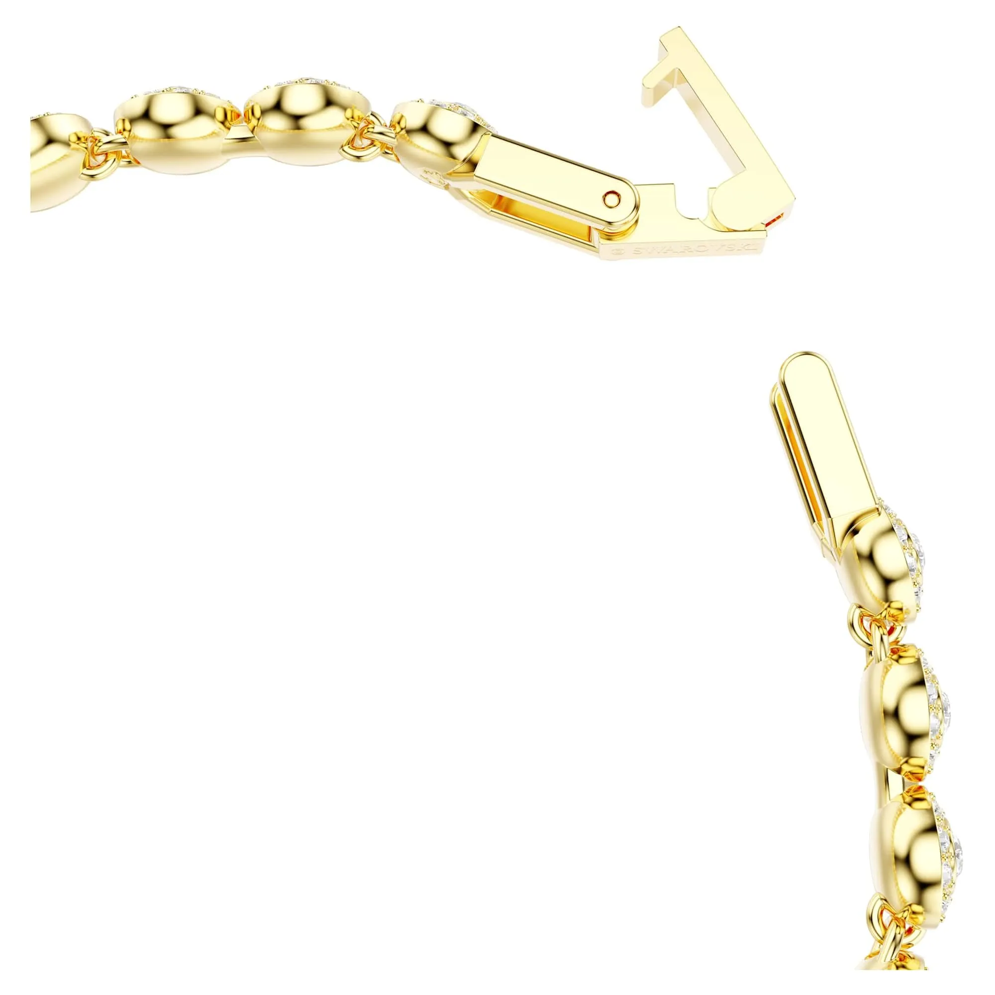 Swarovski Una Angelic Set Collana e Bracciale Tennis, Cristalli Bianchi, Placcatura in Tonalità Oro - immagine 6