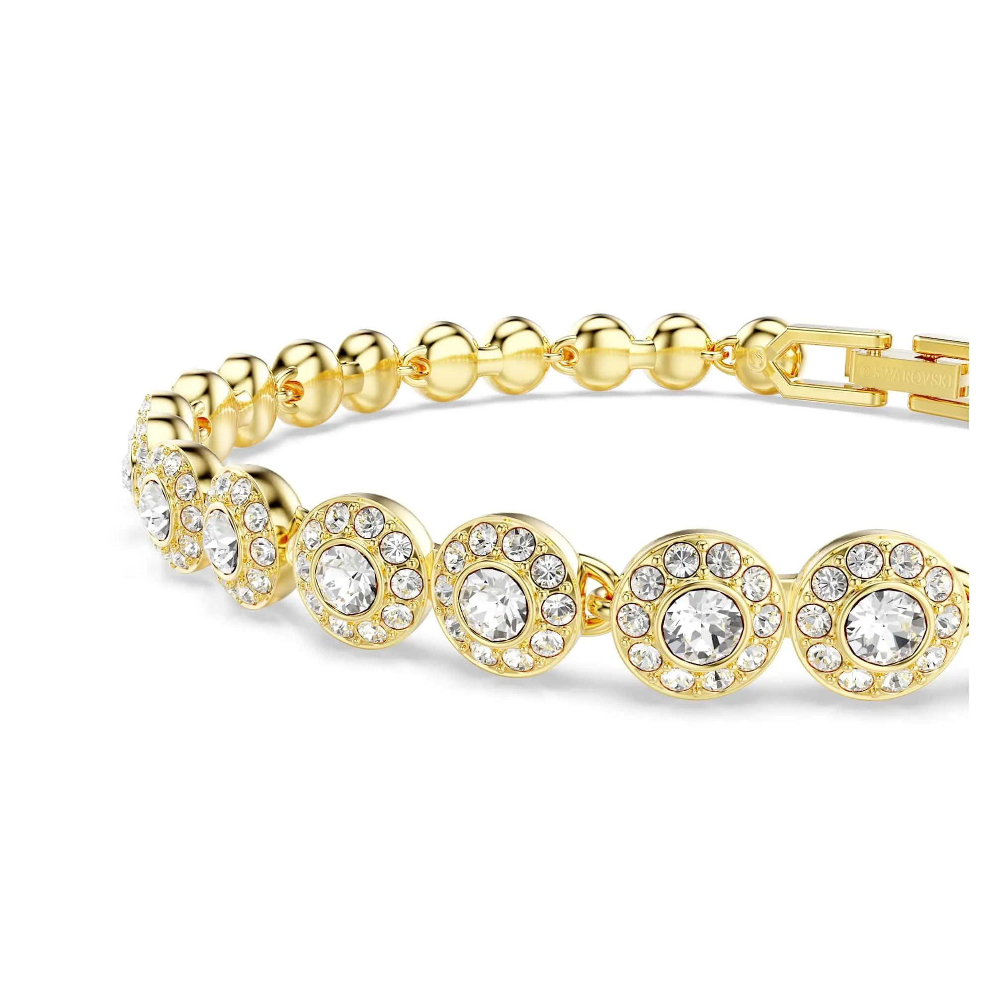Swarovski Una Angelic Set Collana e Bracciale Tennis, Cristalli Bianchi, Placcatura in Tonalità Oro - immagine 7