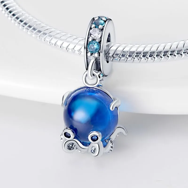TINSLO Bead Charm Ciondolo in Argento Sterling 925 con Cubic Zirconia per Braccialetti e Collane Europei - immagine 2