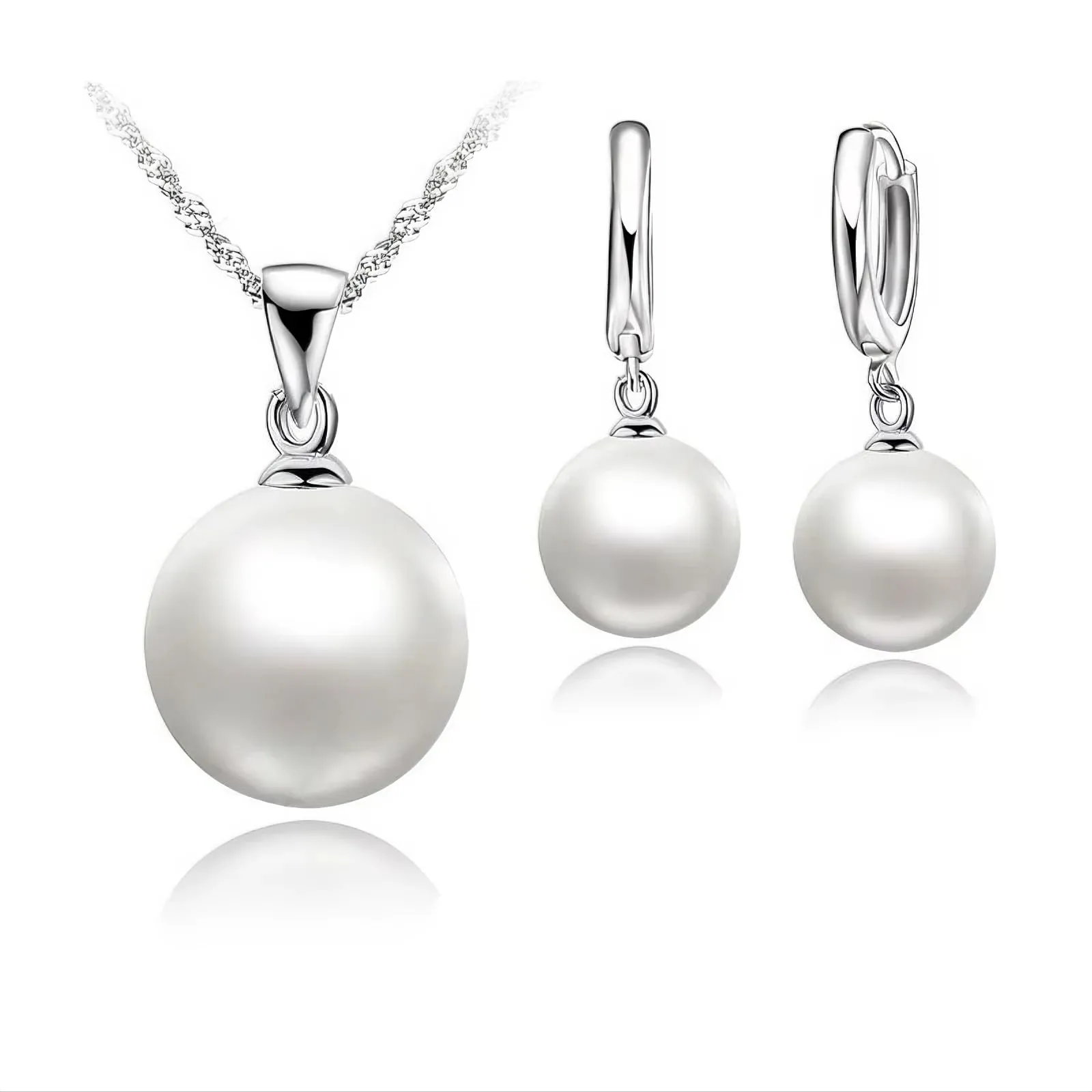 DGP Set Gioielli Happiness, Collana e Orecchini in Argento 925 e Perla Naturale - immagine 2