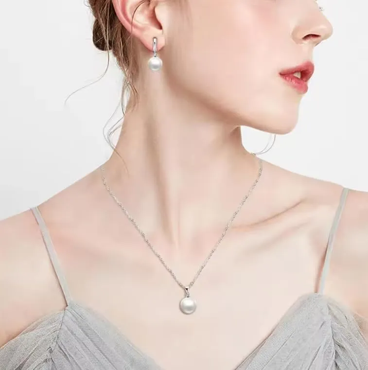 DGP Set Gioielli Happiness, Collana e Orecchini in Argento 925 e Perla Naturale - immagine 4