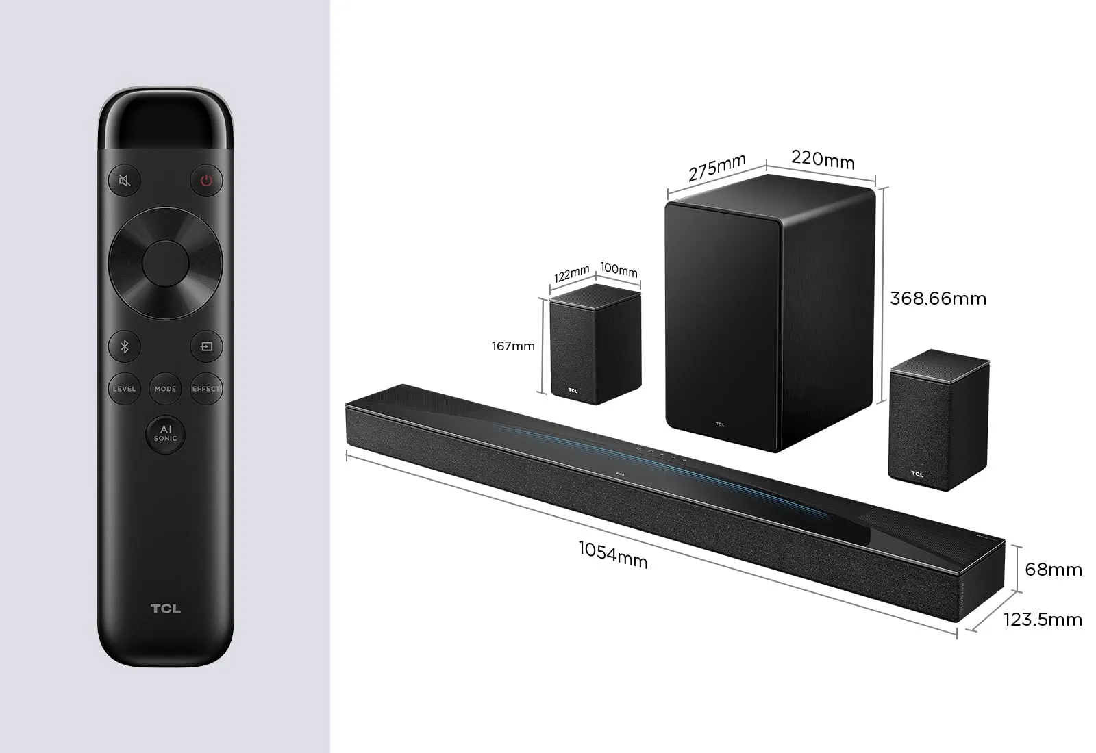 TCL Q85H 7.1.4 Channel Soundbar, 860W, Dolby Atmos, DTS:X, HDMI eARC, Bluetooth 5.1 - immagine 3
