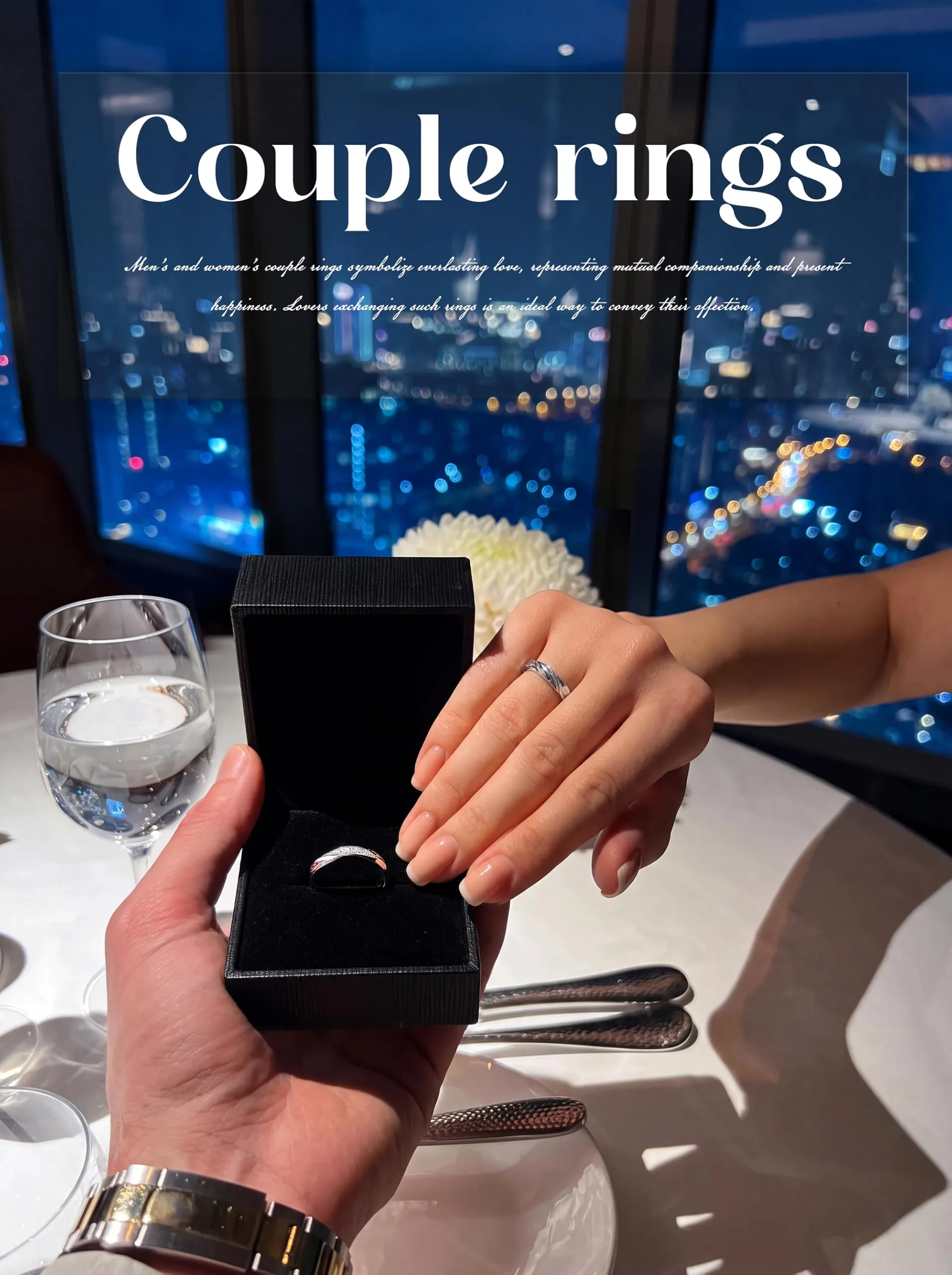 KALVICA Coppia di Anelli in Argento Sterling 925 Regolabili per Uomo e Donna - immagine 4