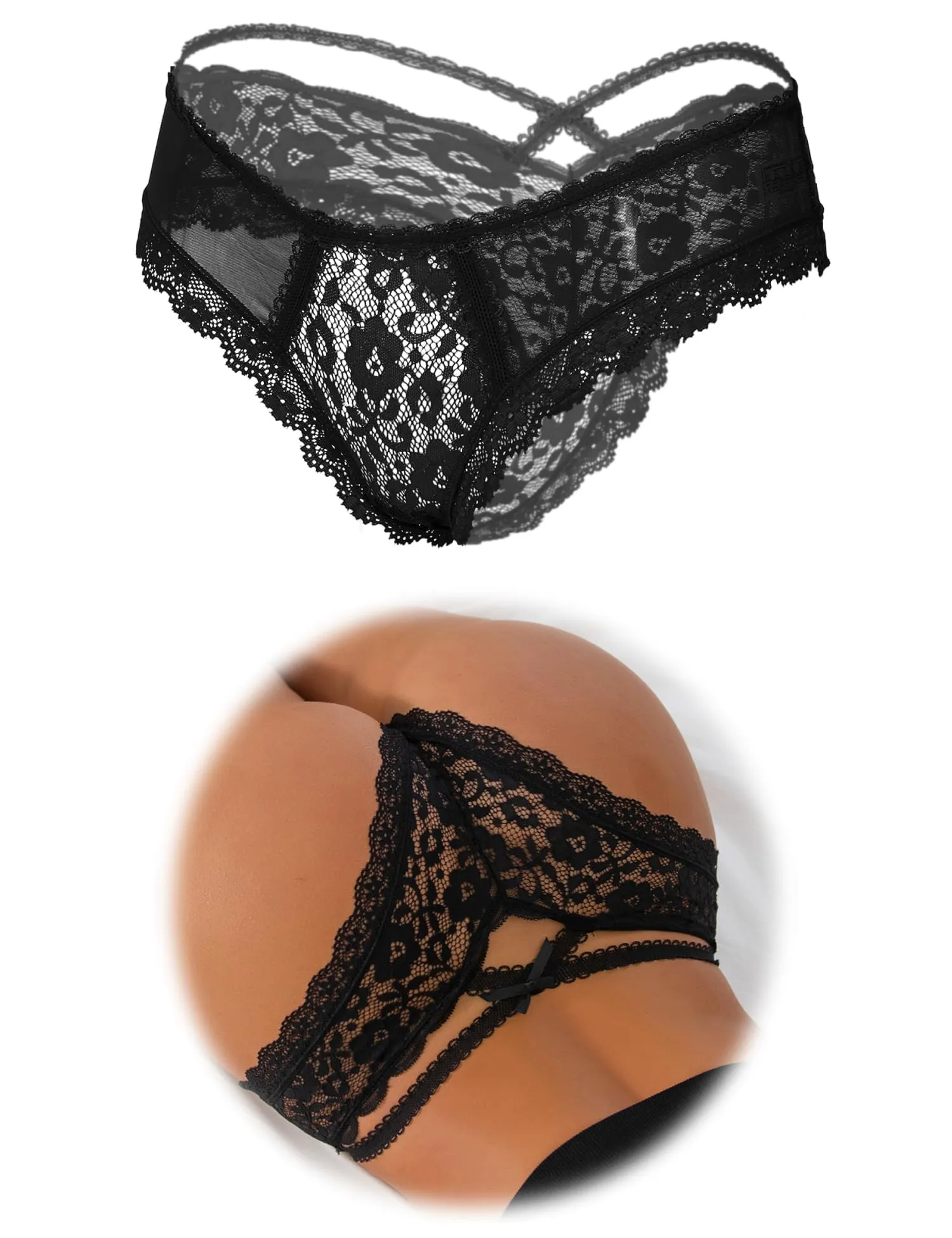 ohmydear Perizoma in Pizzo Vita Bassa Tanga Slip - immagine 1