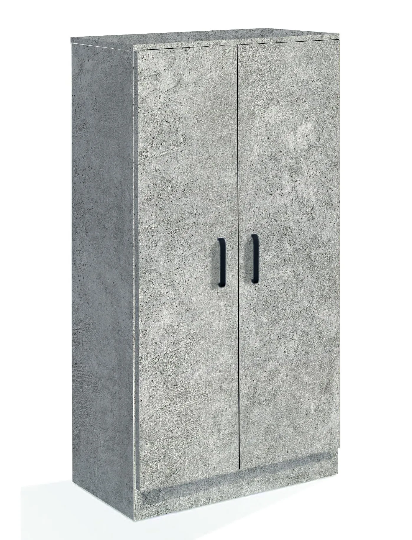 eacommerce Mobile Armadio Multiuso in Legno Scarpiera 2 Ante 6 Ripiani 55x36x108H cm (Cemento) - immagine 1