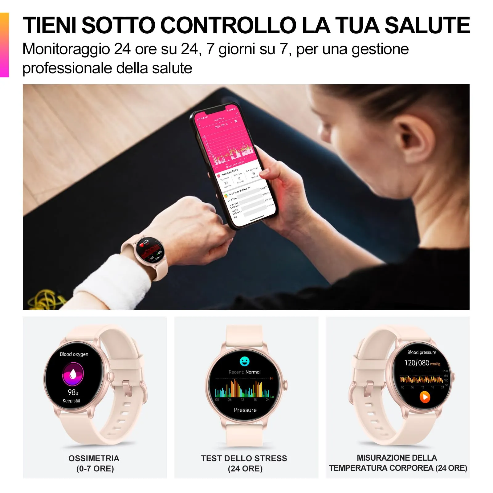 AcclaFit Smartwatch con Chiamate Bluetooth, 1.38", 147+ Modalità Sportive, Cardiofrequenzimetro, Sonno, IP68 Impermeabile, Compatibile con Android iOS - immagine 4