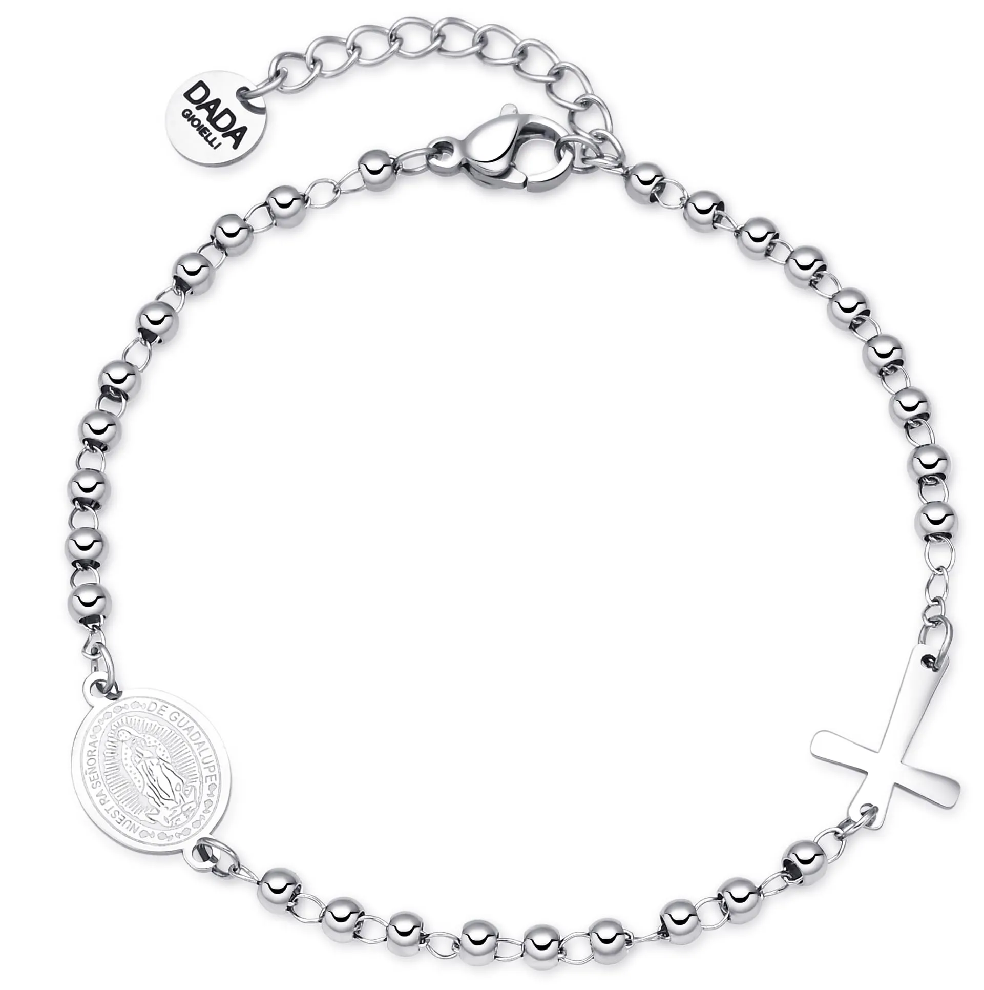 Dada Gioielli Bracciale Religioso Unisex in Acciaio Inox Regolabile - immagine 2