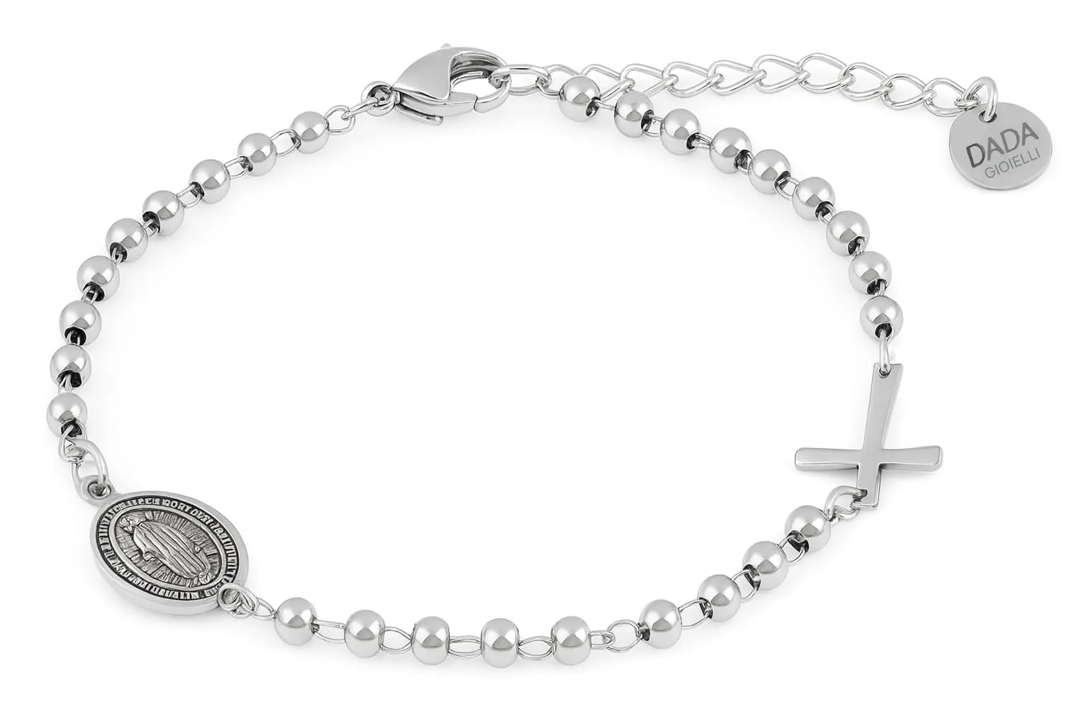 Dada Gioielli Bracciale Religioso Unisex in Acciaio Inox Regolabile - immagine 7