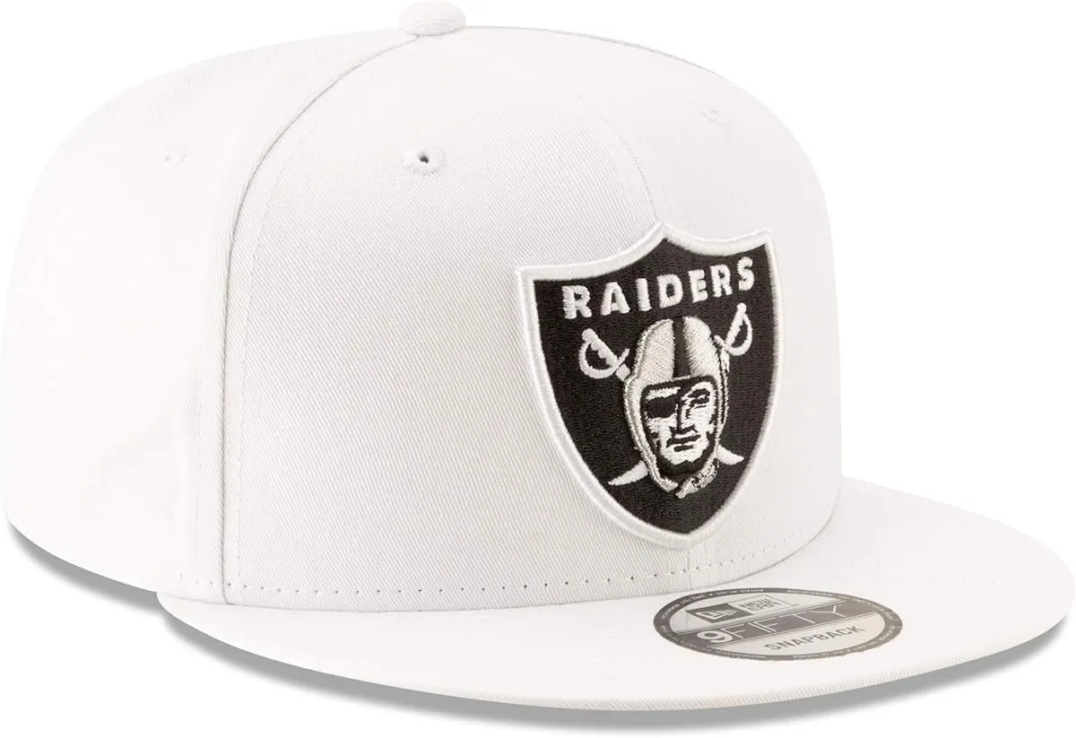 New Era NFL 9FIFTY Las Vegas Raiders Cappello Regolabile - Bianco, Taglia Unica - immagine 3