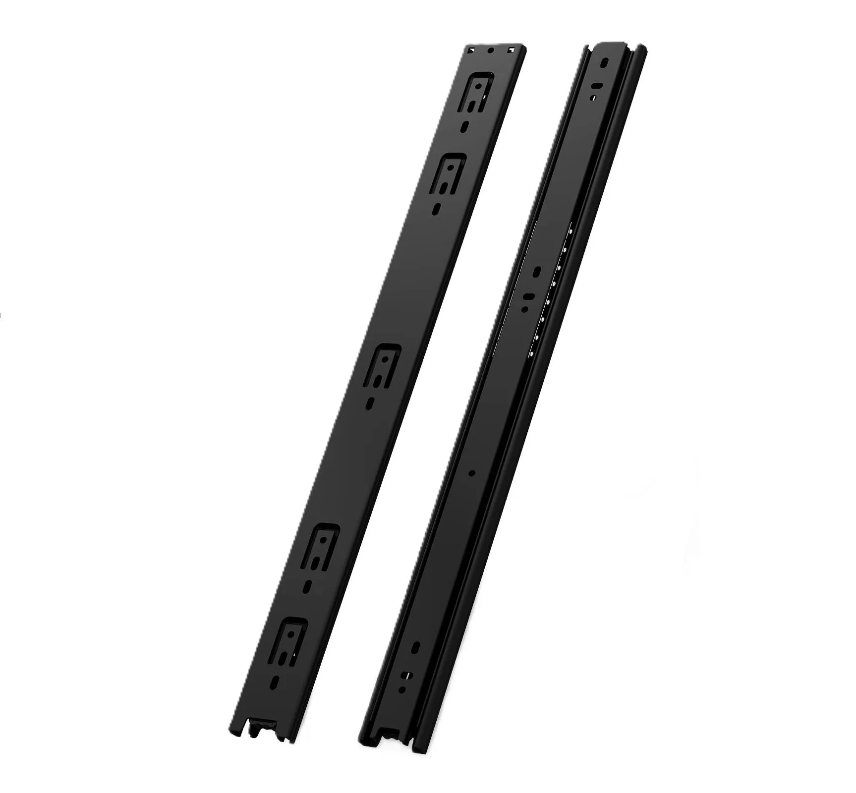 NECILO Guide per Cassetti 450 mm, Portata 45 kg, Estrazione Totale, Nero - immagine 2