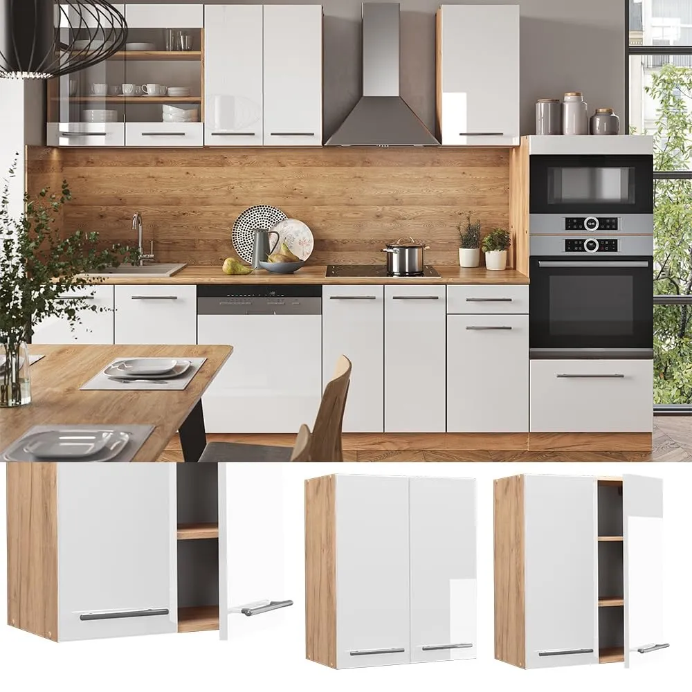 Vicco Pensile da cucina Fame-Line, Bianco lucido, 60 cm - immagine 2