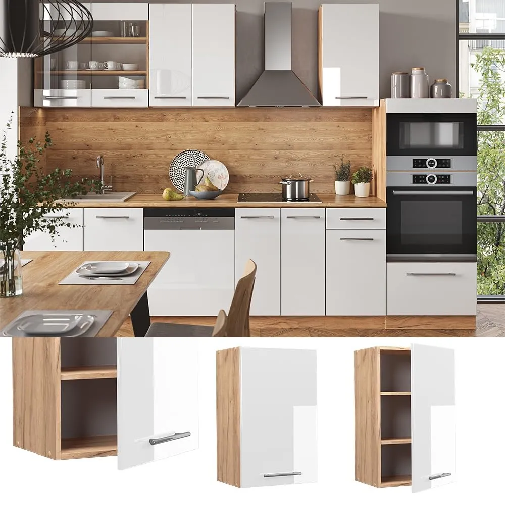 Vicco Pensile da cucina Fame-Line, Bianco lucido, 45 cm - immagine 2