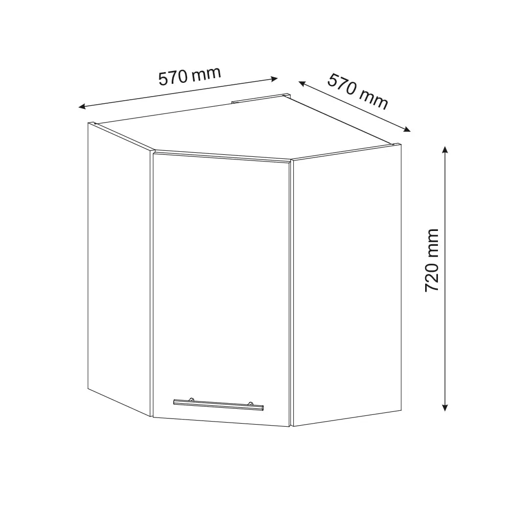Vicco Mobile angolare da cucina Fame-Line, Bordeaux lucido, 57 cm - immagine 3