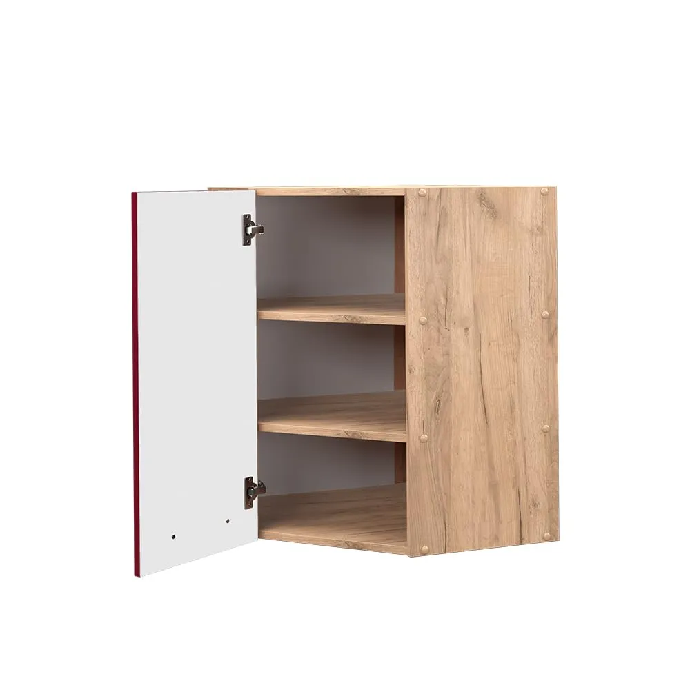 Vicco Mobile angolare da cucina Fame-Line, Bordeaux lucido, 57 cm - immagine 4