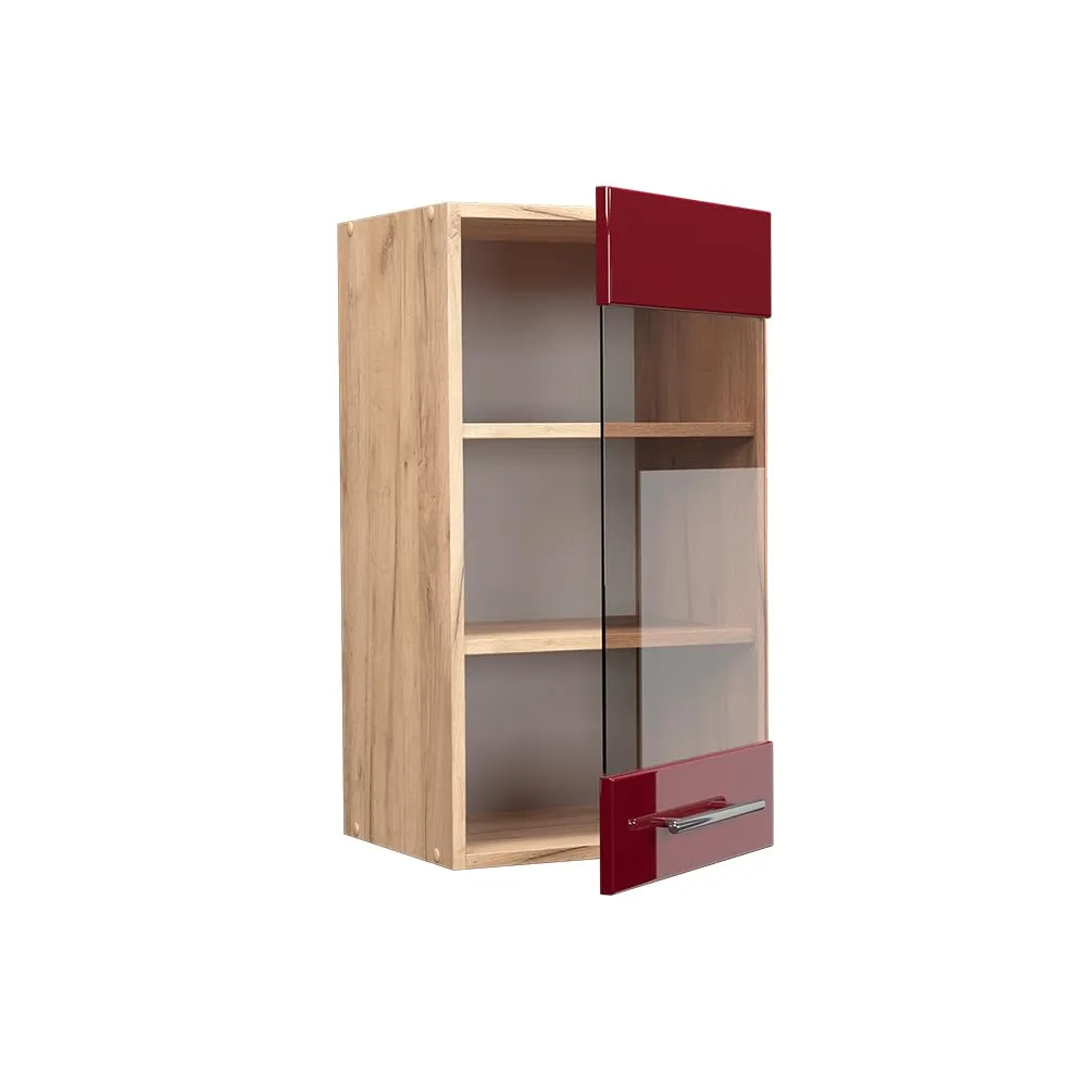 Vicco Mobile da cucina in vetro Fame-Line, Bordeaux lucido, 40 cm - immagine 4