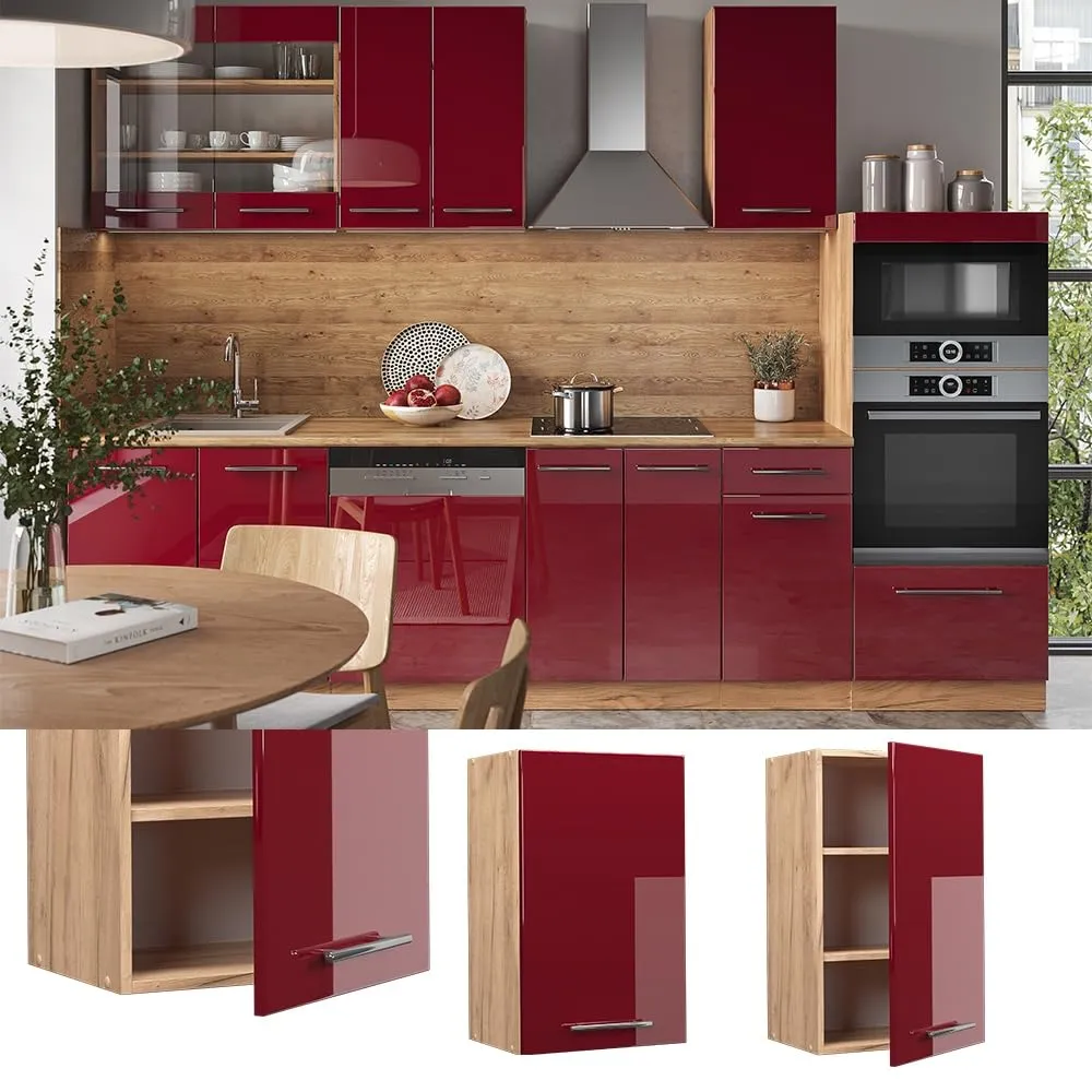 Vicco Pensile da cucina Fame-Line, Bordeaux lucido, 45 cm - immagine 2