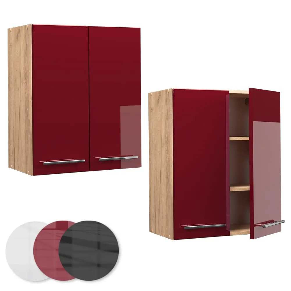 Vicco Pensile da Cucina Fame-Line, Bordeaux Lucido, 60 cm - immagine 5