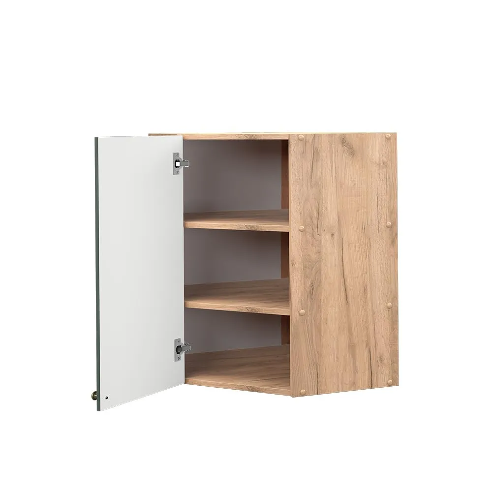 Vicco Fame-Line Pensile Angolare da Cucina, Verde-oro Country, 57 cm - immagine 4