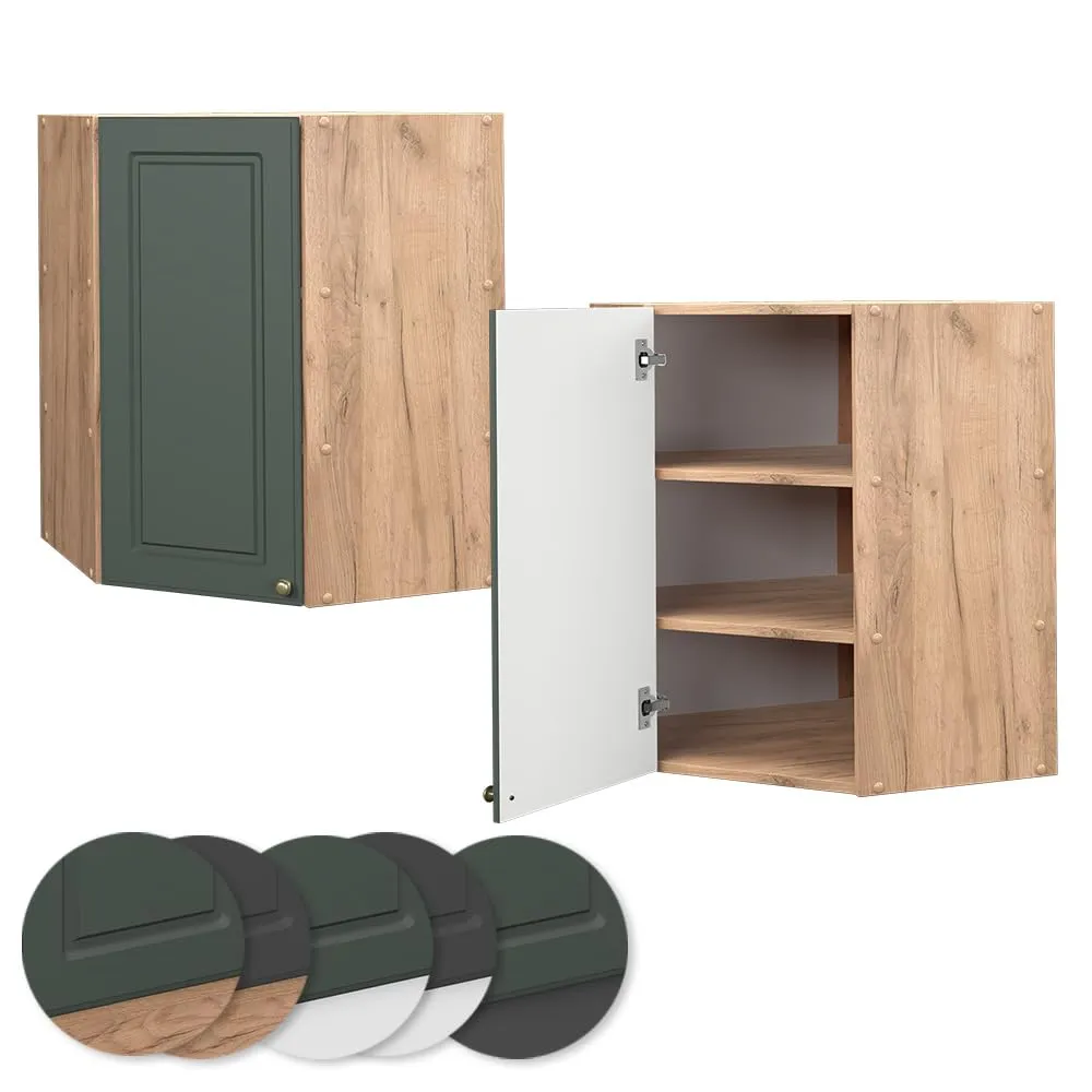 Vicco Fame-Line Pensile Angolare da Cucina, Verde-oro Country, 57 cm - immagine 5