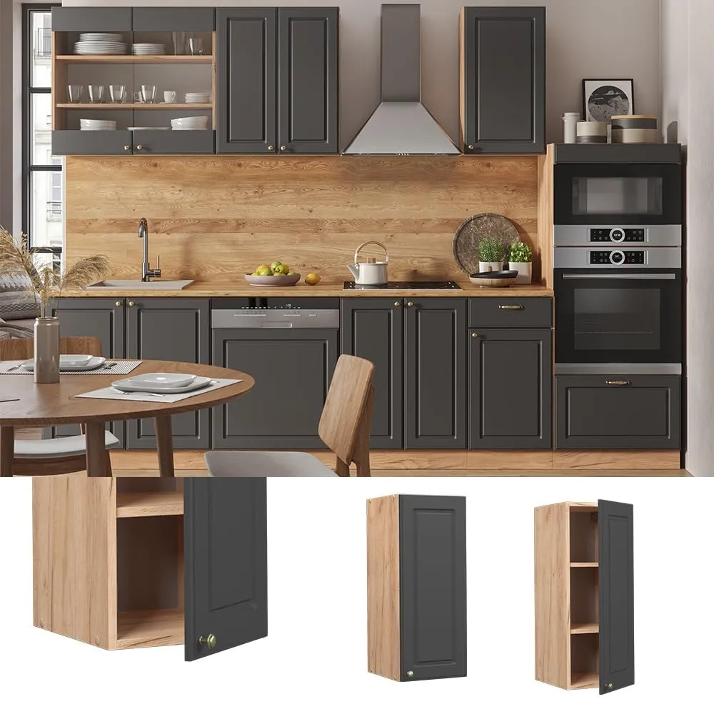 Vicco Pensile da cucina Fame-Line, Antracite-oro, 30 cm - immagine 2