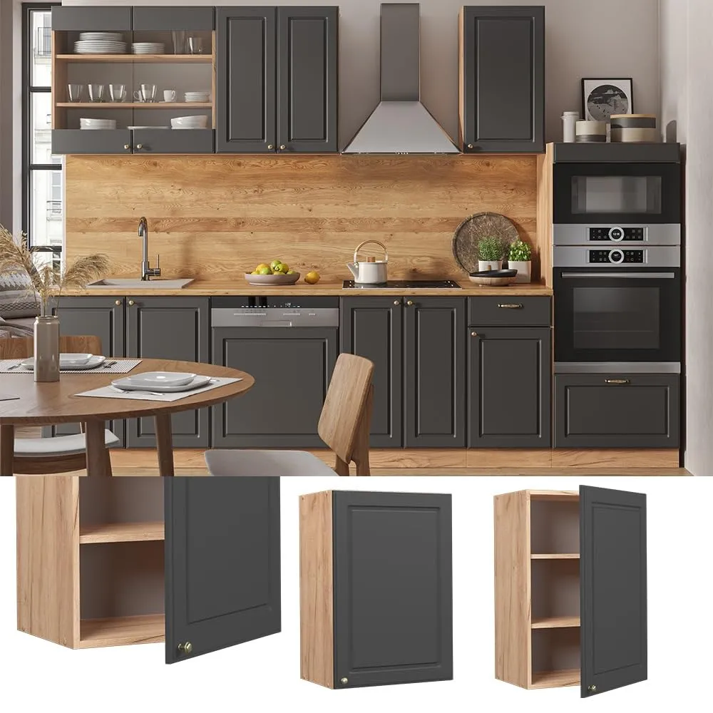 Vicco Pensile da cucina Fame-Line, Antracite-oro, 50 cm - immagine 2