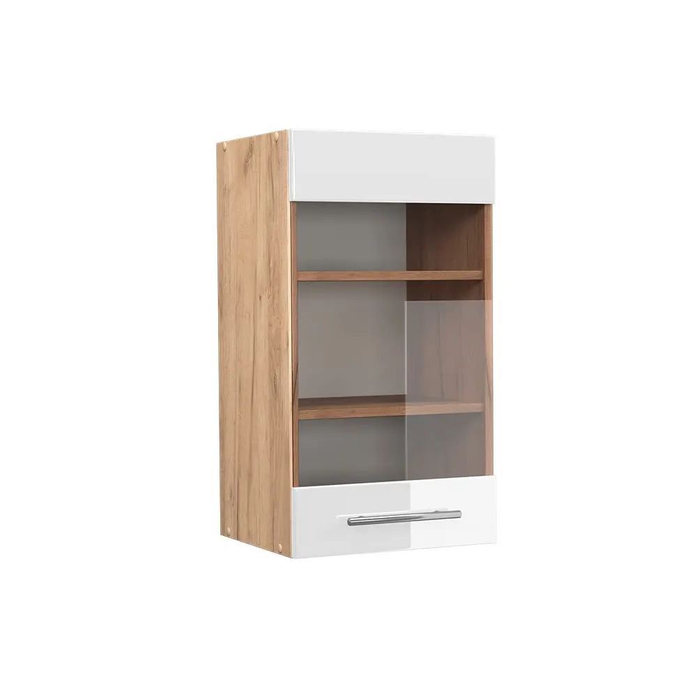 Vicco Mobile da cucina in vetro Fame-Line, Bianco lucido, 40 cm - immagine 1