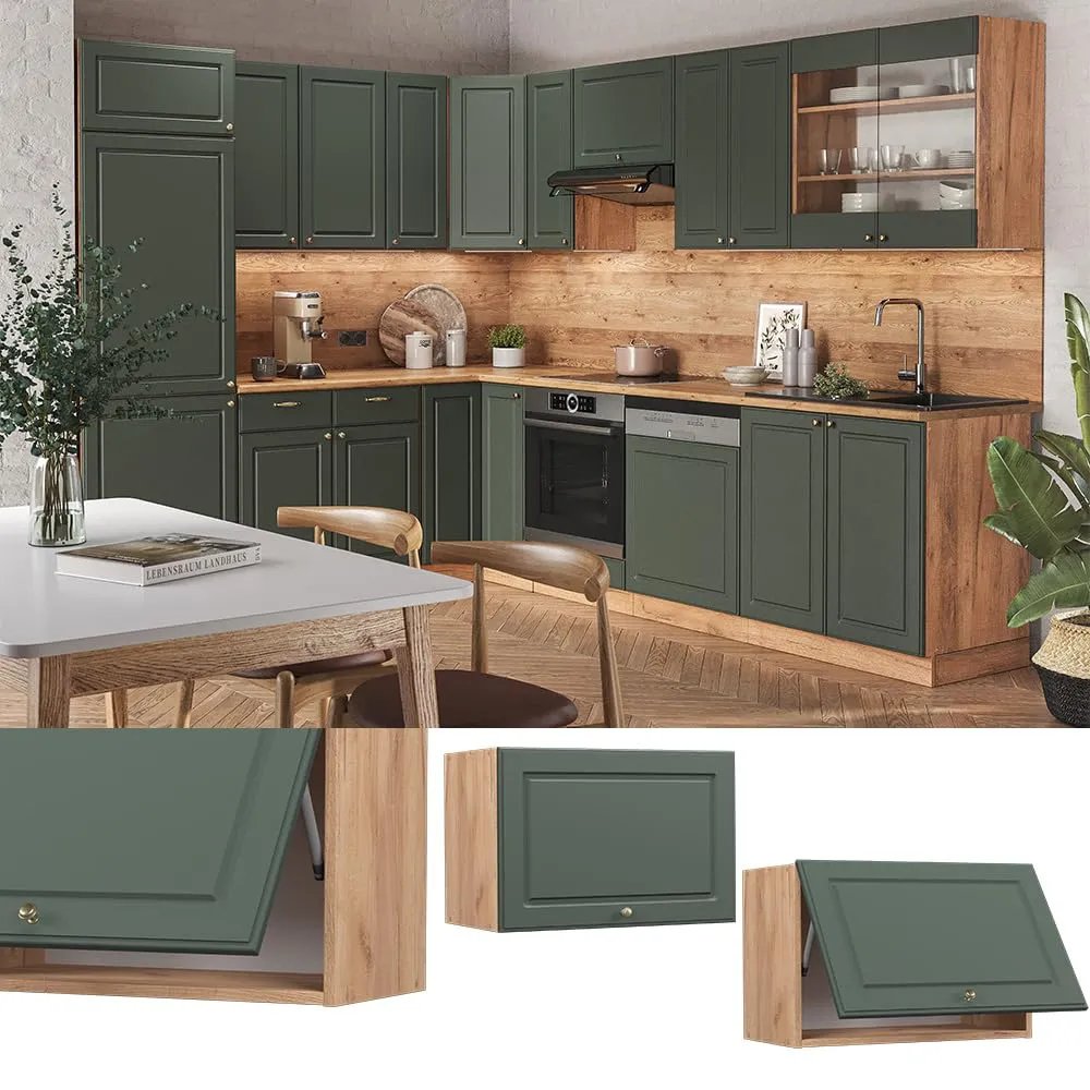 Vicco Pensile da cucina Fame-Line, Verde-oro country, 60 cm - immagine 2